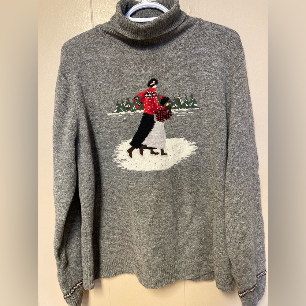 Vintage graphic print lambswool sweater